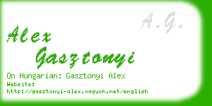 alex gasztonyi business card